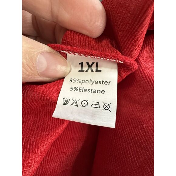 🎄Christmas Sweatshirt for Women Faux Fur Long Sleeve V Neck 1xl - Picture 7 of 8